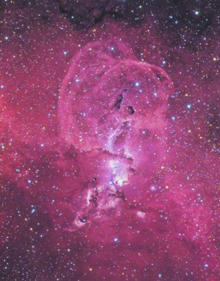 Two Red Nebulae in Carina