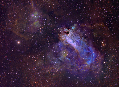 M17 The Swan Nebula in Hubble Palette