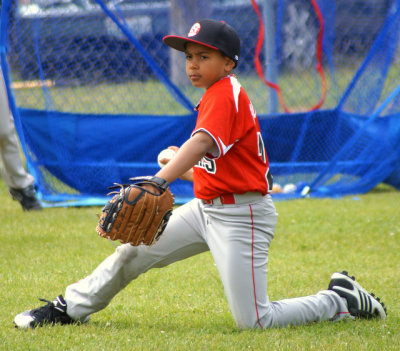 All Star Brayden warming up and so focused!!!