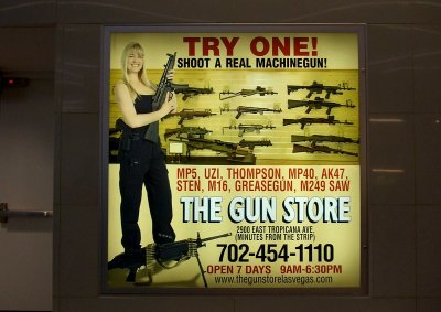 Gun Store Ad at the Airport