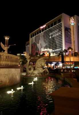 Caesar's Fountain and the Flamingo Hilton