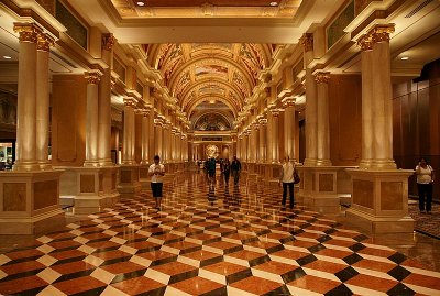 Golden Hallway to the Lobby
