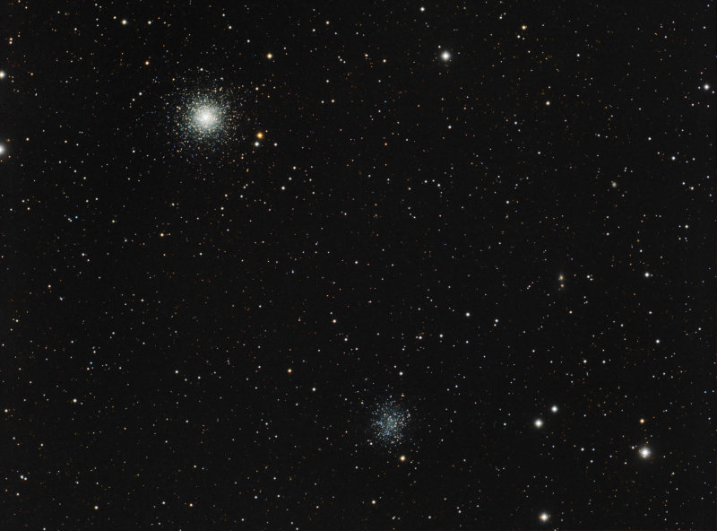 M53 and NGC5053 in RGB
