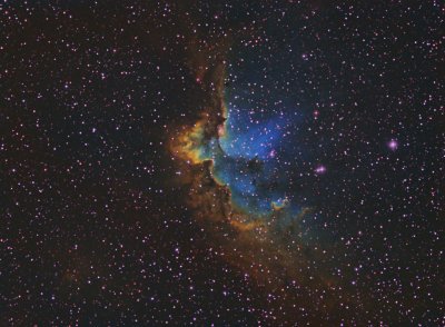 NGC7380 - Wizard Nebula in HST palette