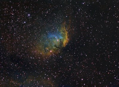 Sh2-101 Tulip Nebula in HST palette