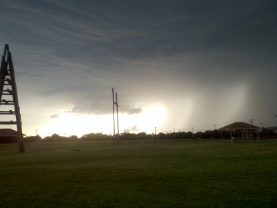 Wall Cloud and downburst just prior to ravaging Norman