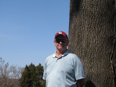 Jack in front of tree