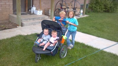 Taking care of twins at the Robinson Farm