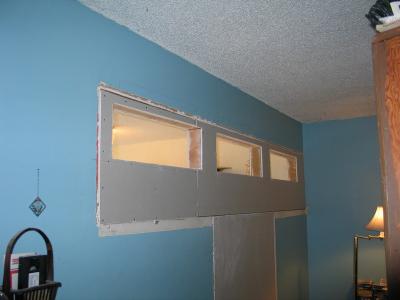 Drywall in place