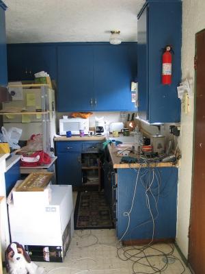 Kitchen before work was started