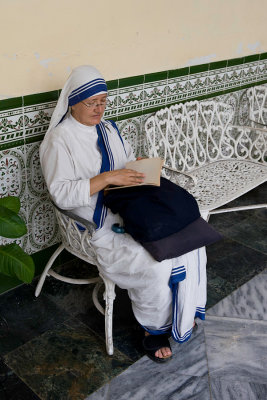 This gracious nun agreed I could photograph her