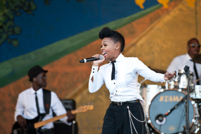 Janelle Monae  at the New Orleans Jazz Festival April 29th, 2012