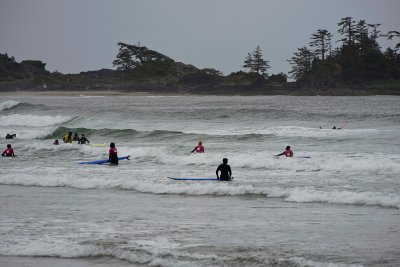 Surfers at Long Beach