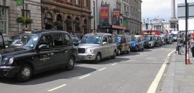 Cabbies Protesting the Olympic Zil Lanes