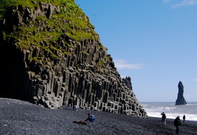 Basalt columns and, legend says, trolls petrified by the rising sun.