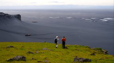 Looking down from Ingolfshofdi.