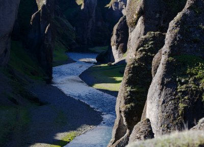The once-powerful River Fjadra carved this canyon in three days as it plunged from a large inland lake to the ocean.