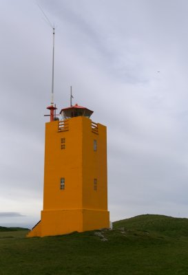 Lighthouse on Ingolfshofdi headland.