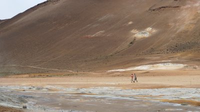 Steaming earth in the Krafla area.