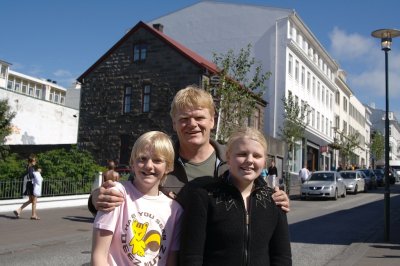 Our guide, Petur, with his attractive children.