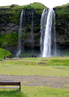 One can walk behind this waterfall, Sejalandsfoss, in Njals Saga country.