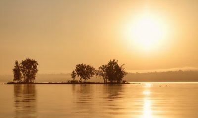 Hazy Morning at Sand Island