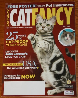 American Shorthair, Cat Fancy cover, July 2012, from Kelloggs American Shorthairs, Heinrich & Carly Kellogg