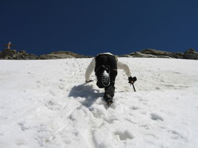 Going down from Mont Gel