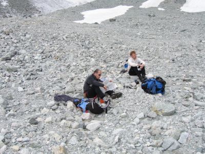 Lunch break on the moraine