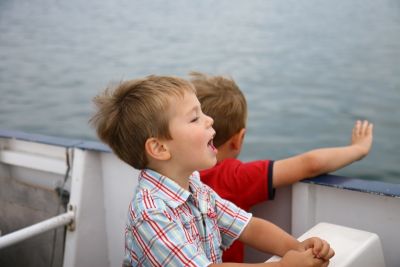 Kids on the boat