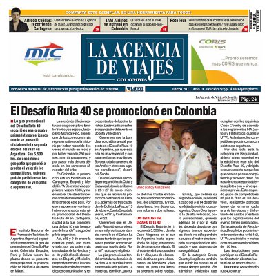 Presentaron lNPROTUR y Emilio Scotto el Desafio Ruta 40 Colombia AGENCIA DE VIAJES