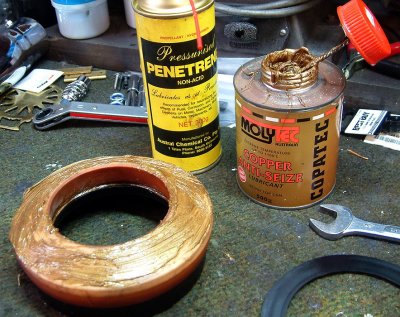 Plenty of Copper Eze on large bushings to prevent squeaking