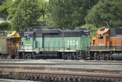 ex-BN GP39E in Vancouver, WA