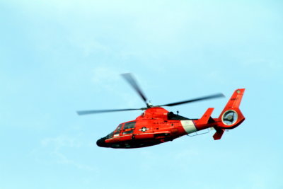 US Coast Guard, Helicopter, South Beach, Lummus Park, Miami