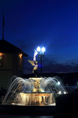 Fountain in front of The Riviera, Lake Geneva, Wisconsin