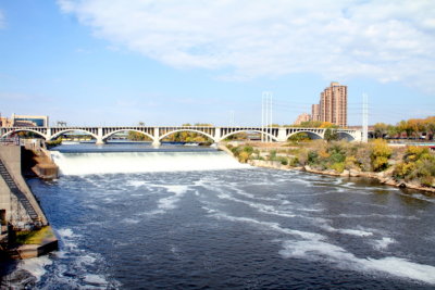 3rd Ave. Bridge, Minneapolis with St. Anthony Falls