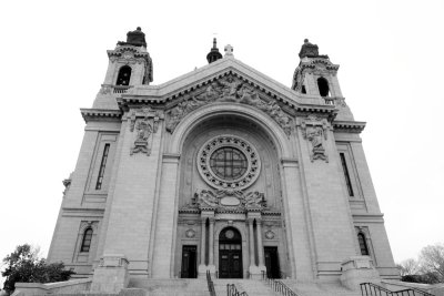 Front entrance with rose window, Cathedral of St.Paul, Summit Hill, St.Paul