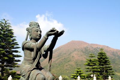 Devas offering gifts to Tian Tan Buddha, Ngong Ping, Hong Kong