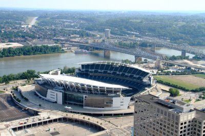 Paul Brown Stadium, View from Carew Tower, Cincinnati, Ohio