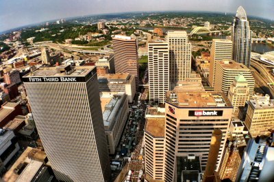 Fifth Third Bank, US Bank, View from Carew Tower, Cincinnati, Ohio