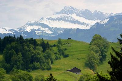 Snow capped mountains, View from Burgenstock, Lucerne, Switzerland