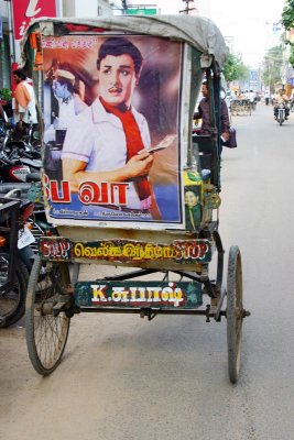 MGR on a rickshaw, Madurai