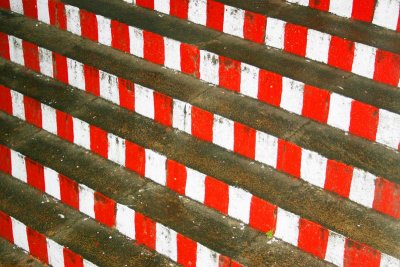 Typical Temple steps at the tank, Meenakshi temple, Madurai, India