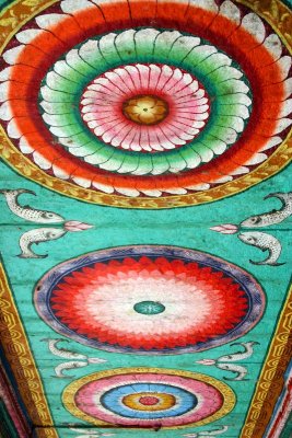 Ceilings are all painted, Meenakshi temple, Madurai, India