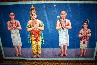 Painting on the ceiling, Meenakshi temple, Madurai, India