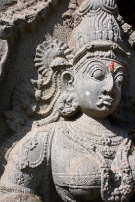 A closeup of Veerabhadra, Meenakshi temple, Madurai, India