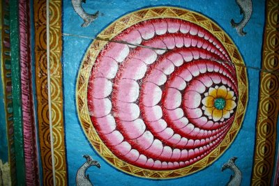 The only off-center painting, Meenakshi temple, Madurai, India