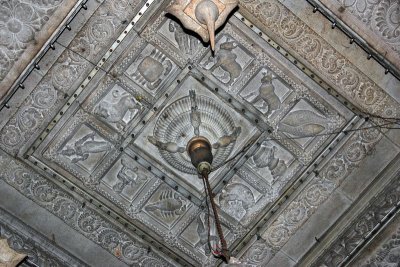 Zodiac signs on the ceiling, Sivan Temple, Karaikudi, India