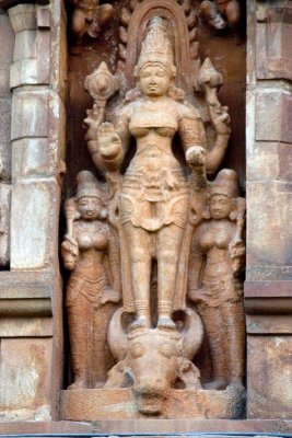Sculpture of Vishnu Durgai, Brihadeeswara Temple, Thanjavur, India