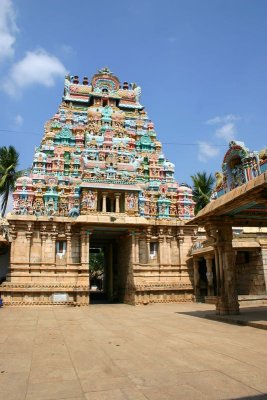 Gopuram within the temple, Sri Ranganathaaswami Temple, Tiruchirapalli (Trichy)